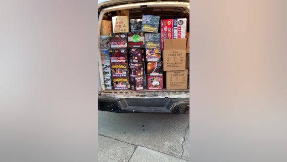 Two men arrested after undercover officers find them selling fireworks out of van in Newark