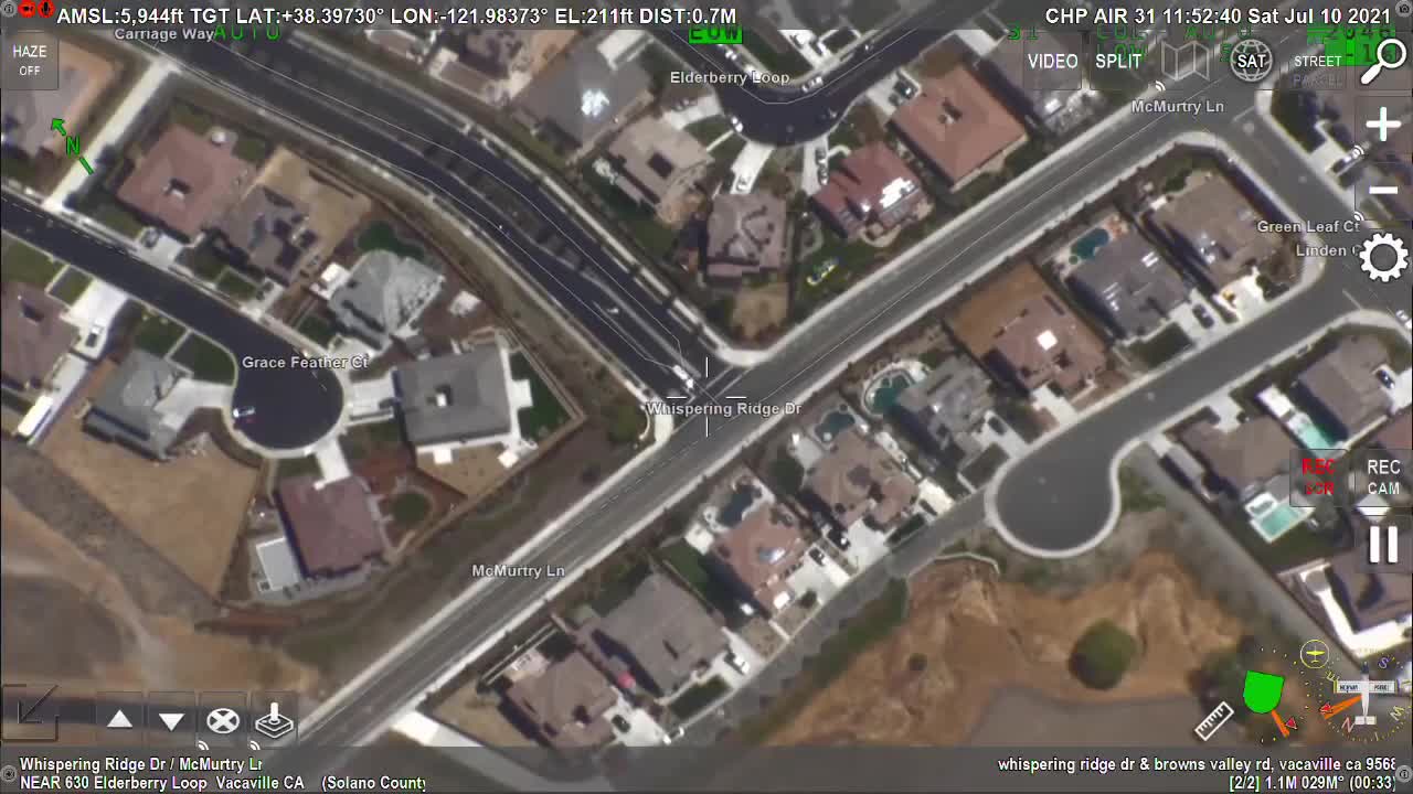 CHP airplane captures video of Vacaville police pursuit involving stolen U-Haul van