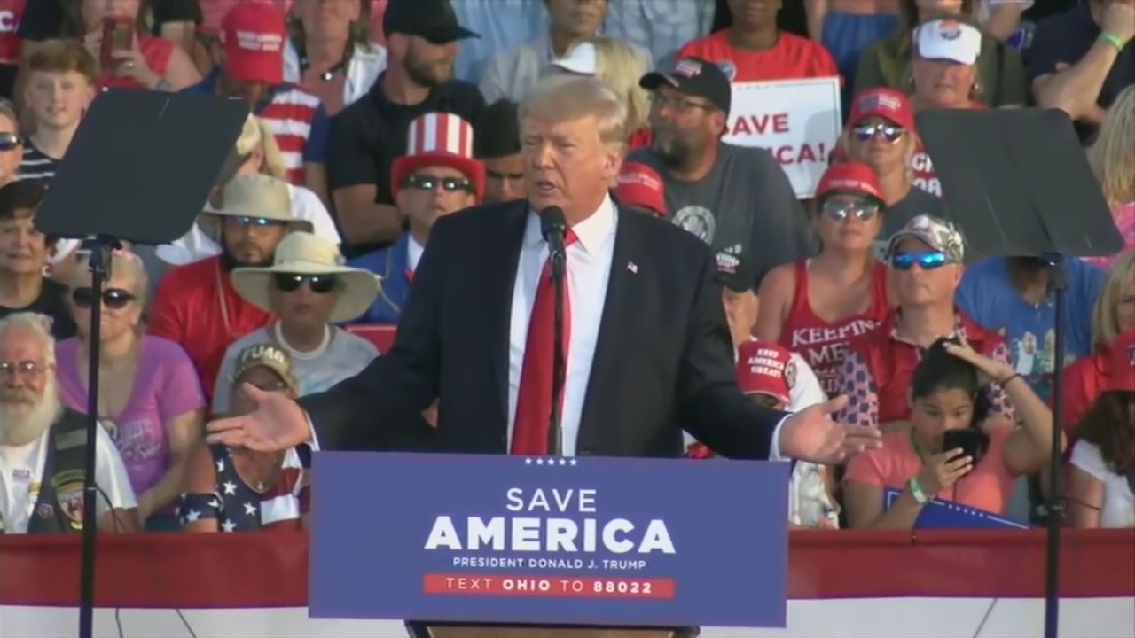 Former President Donald Trump returns to rally supporters with false claims of election fraud