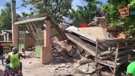 Buildings damaged by deadly magnitude 7.2 earthquake in Haiti