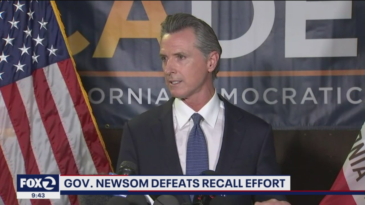 California Governor Gavin Newsom defeats recall election