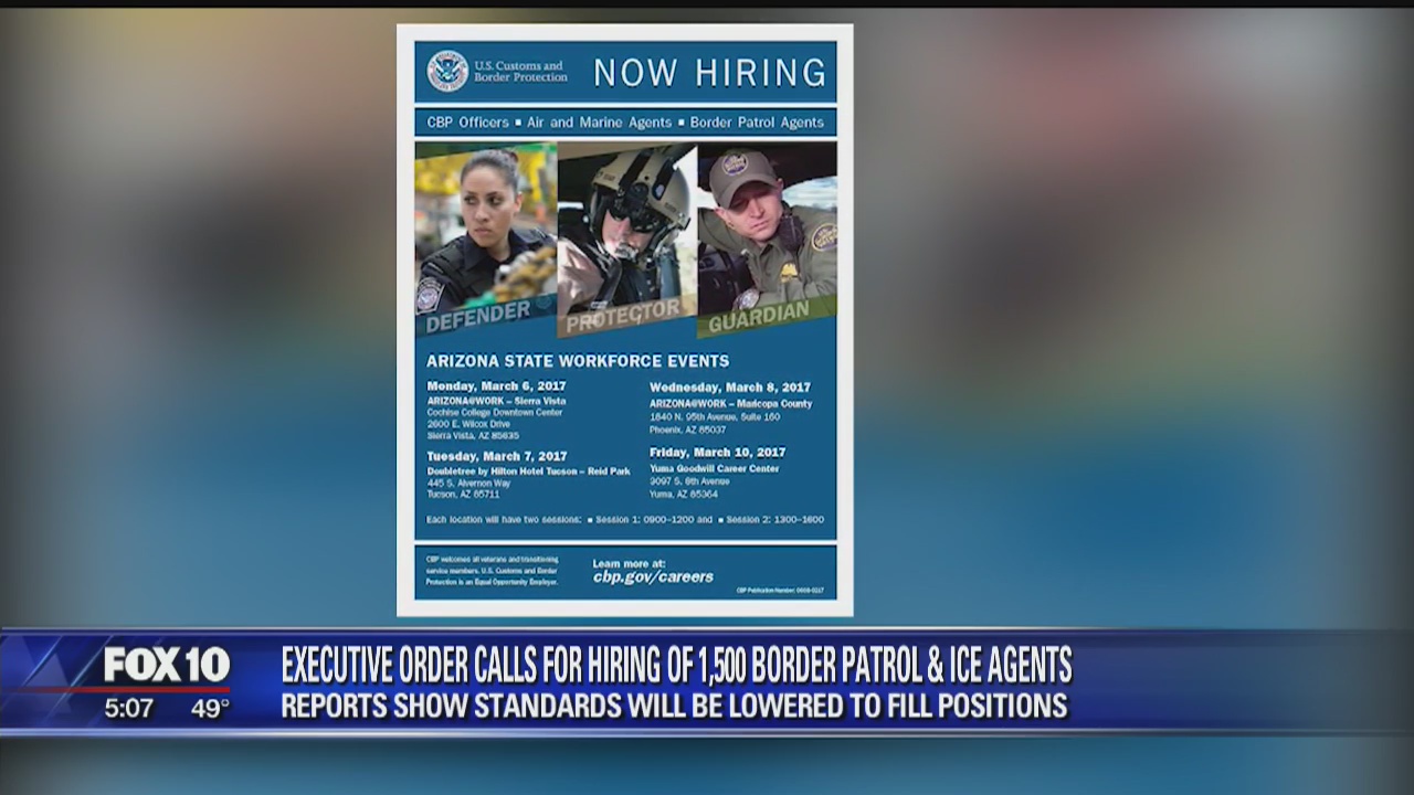 Executive order calls for hiring 15k Border Patrol, ICE agents