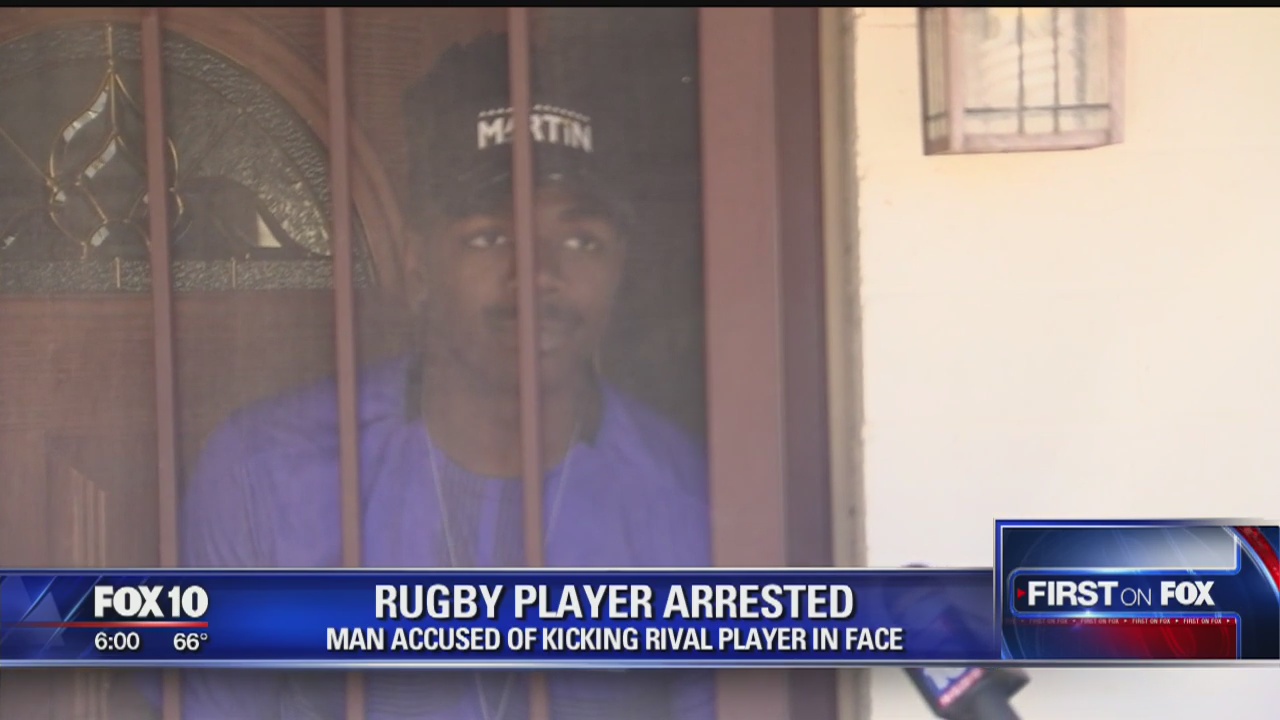 Rugby player accused of kicking rival in the face