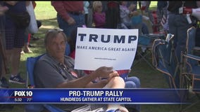 Hundreds of Trump supporters gathered at state capitol