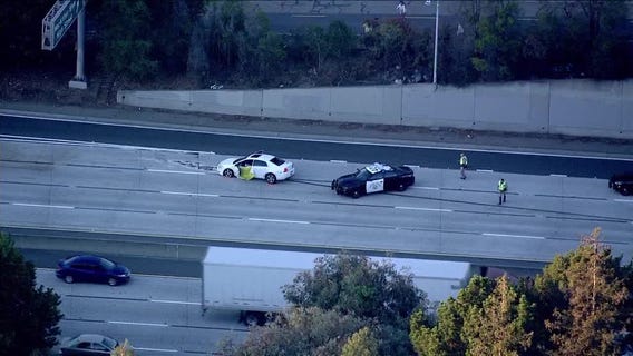 RAW VIDEO: Traffic snarled during I-580 deadly shooting investigation