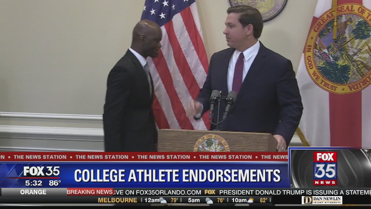 DeSantis backs letting college athletes receive money