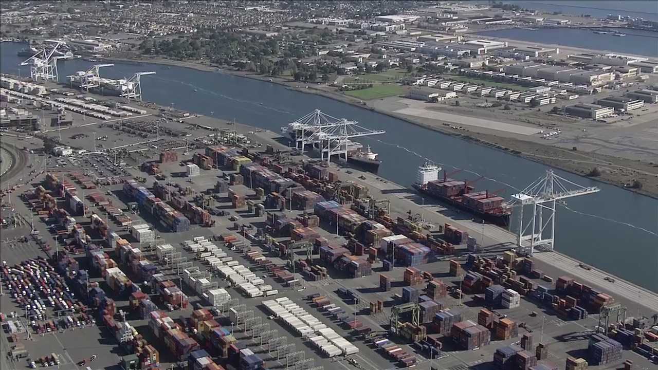 SkyFOX captures an updated look of current operations at the Port of Oakland