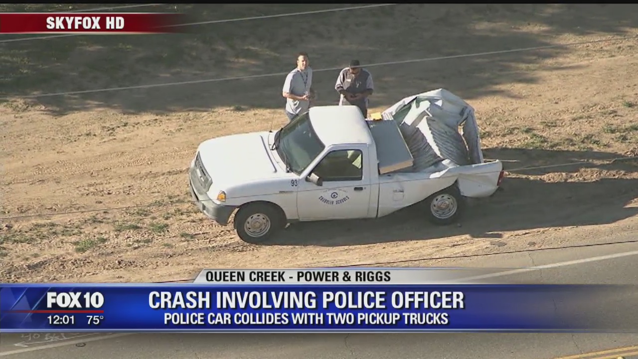 Minor injuries after collision involving police vehicle