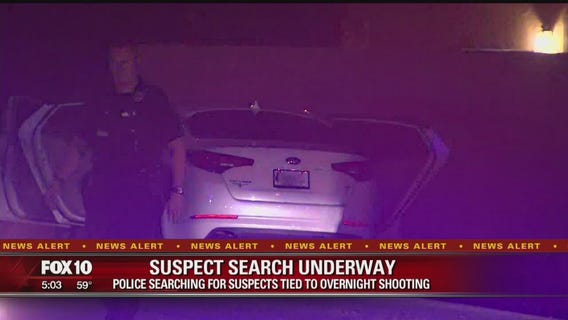 Police search for suspects tied to overnight shooting