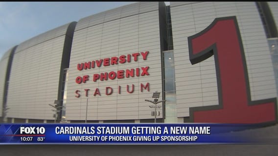Cardinals stadium to get a new name after Univ. of Phoenix gives up sponsorship