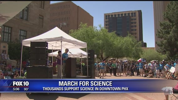 'March for Science' takes over downtown Phoenix for Earth Day
