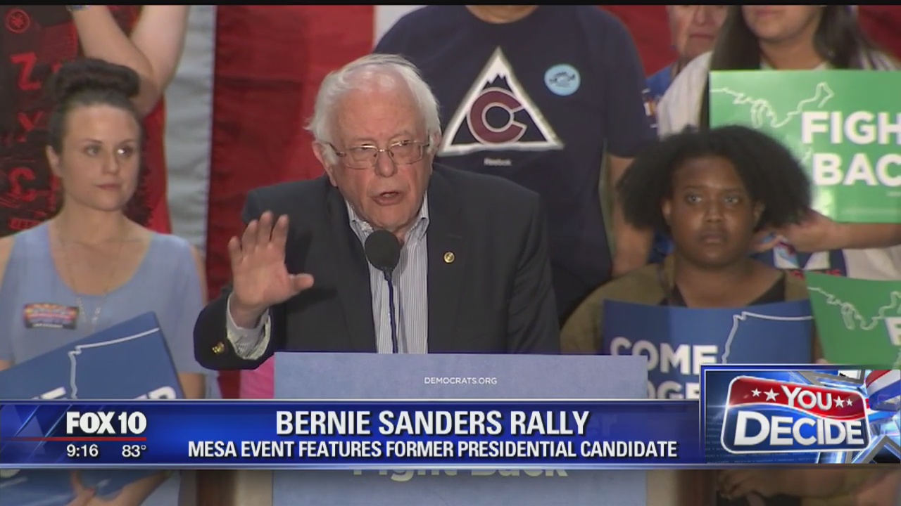 Bernie Sanders, Tom Perez speak at Come Together and Fight Back rally in Mesa