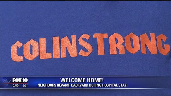 Surprise family with child that has brain tumor gets brand new backyard from neighbors