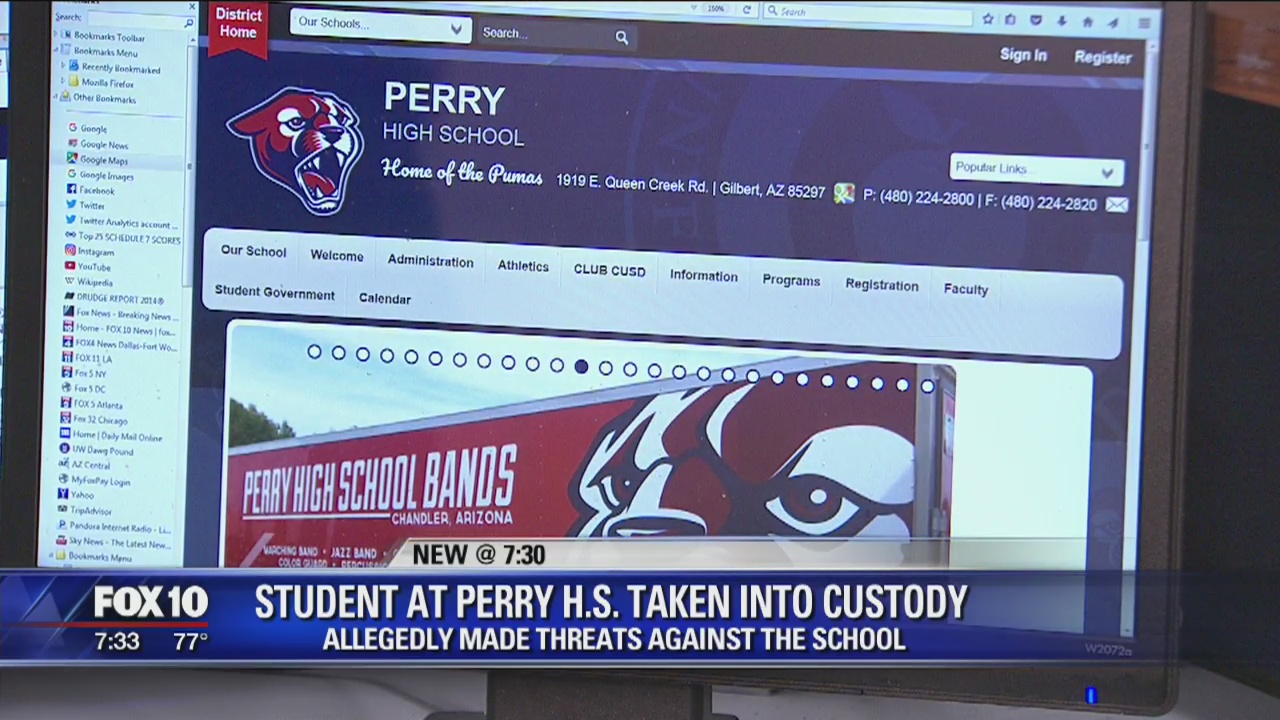 Student arrested for allegedly threatening Gilbert high school