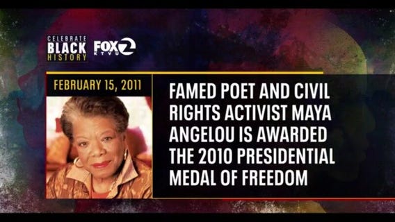 Feb. 15: Maya Angelou wins Medal of Freedom