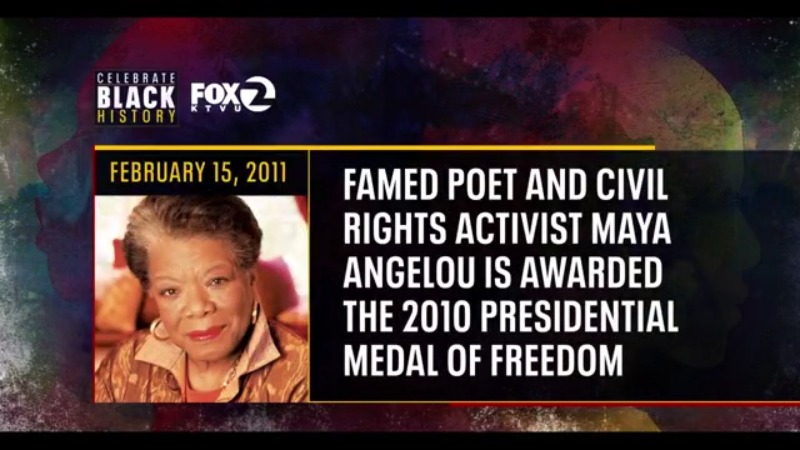 Feb. 15: Maya Angelou wins Medal of Freedom