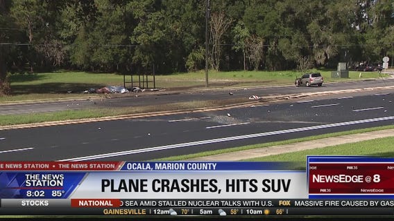 Plane crashes and hits SUV in Ocala