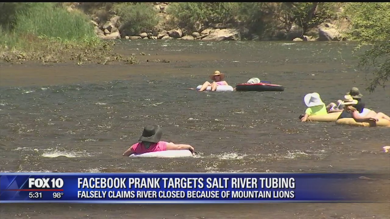 FAKE NEWS: Salt River not closed to tubers due to mountain lion attacks