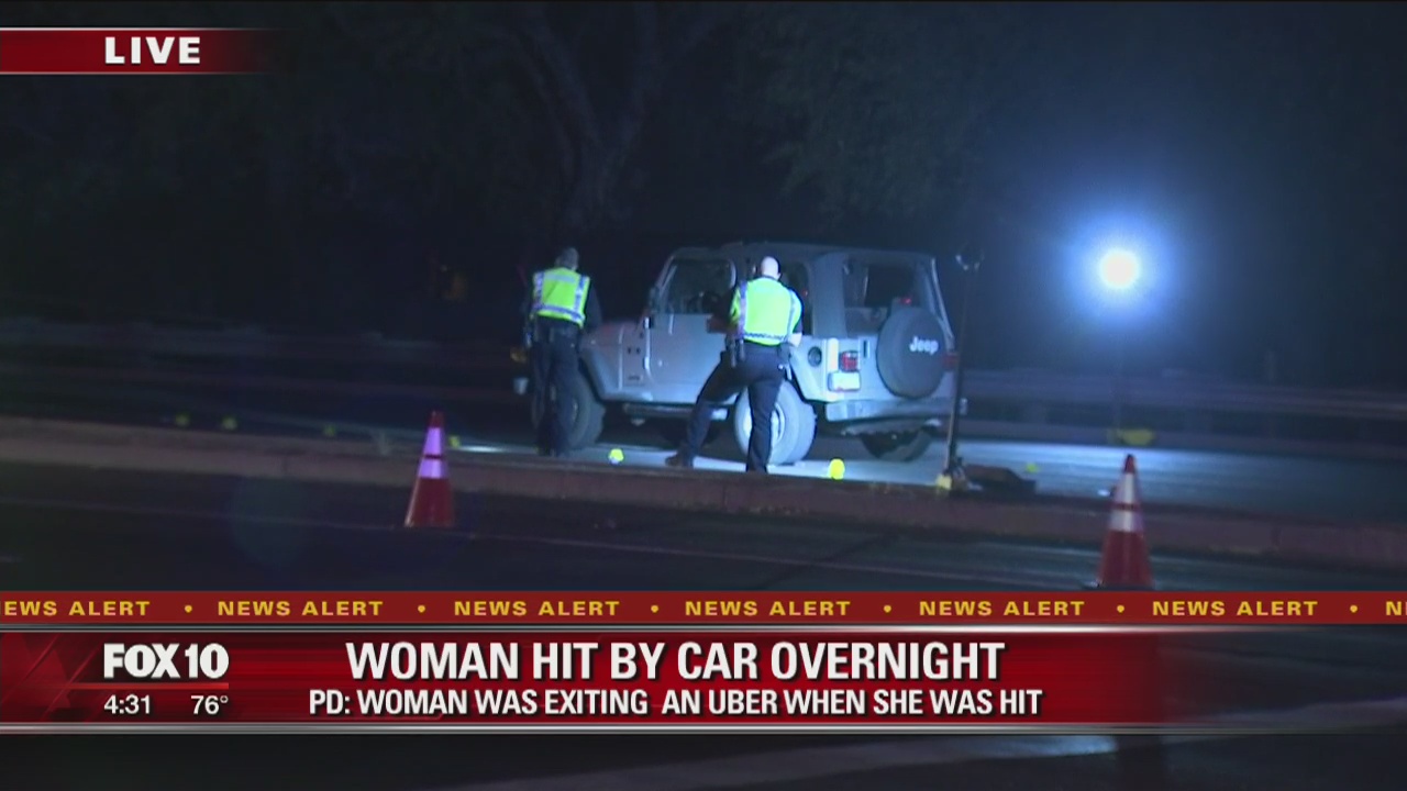 Police: Woman hit by car after getting out of Uber