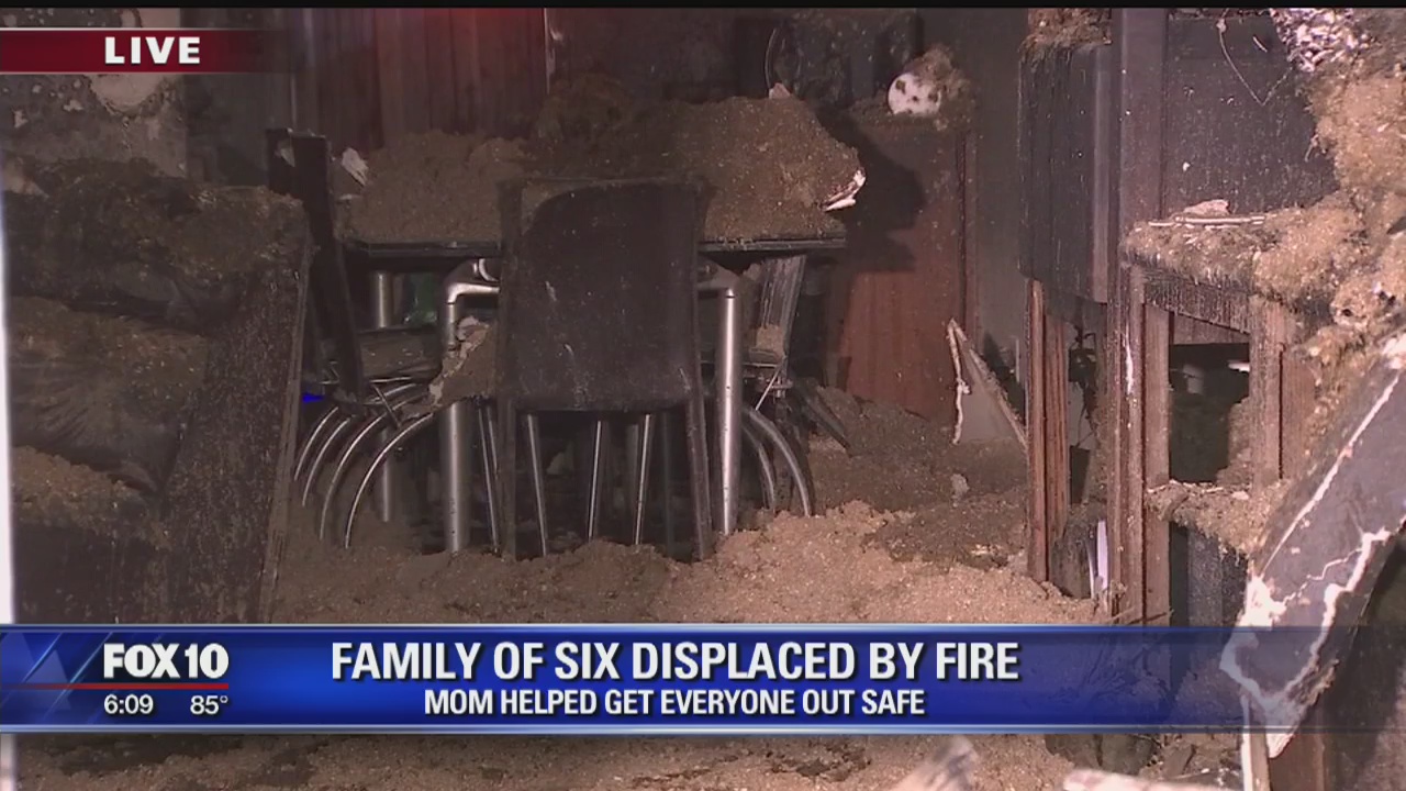 Family of 6 escapes Phoenix apartment fire