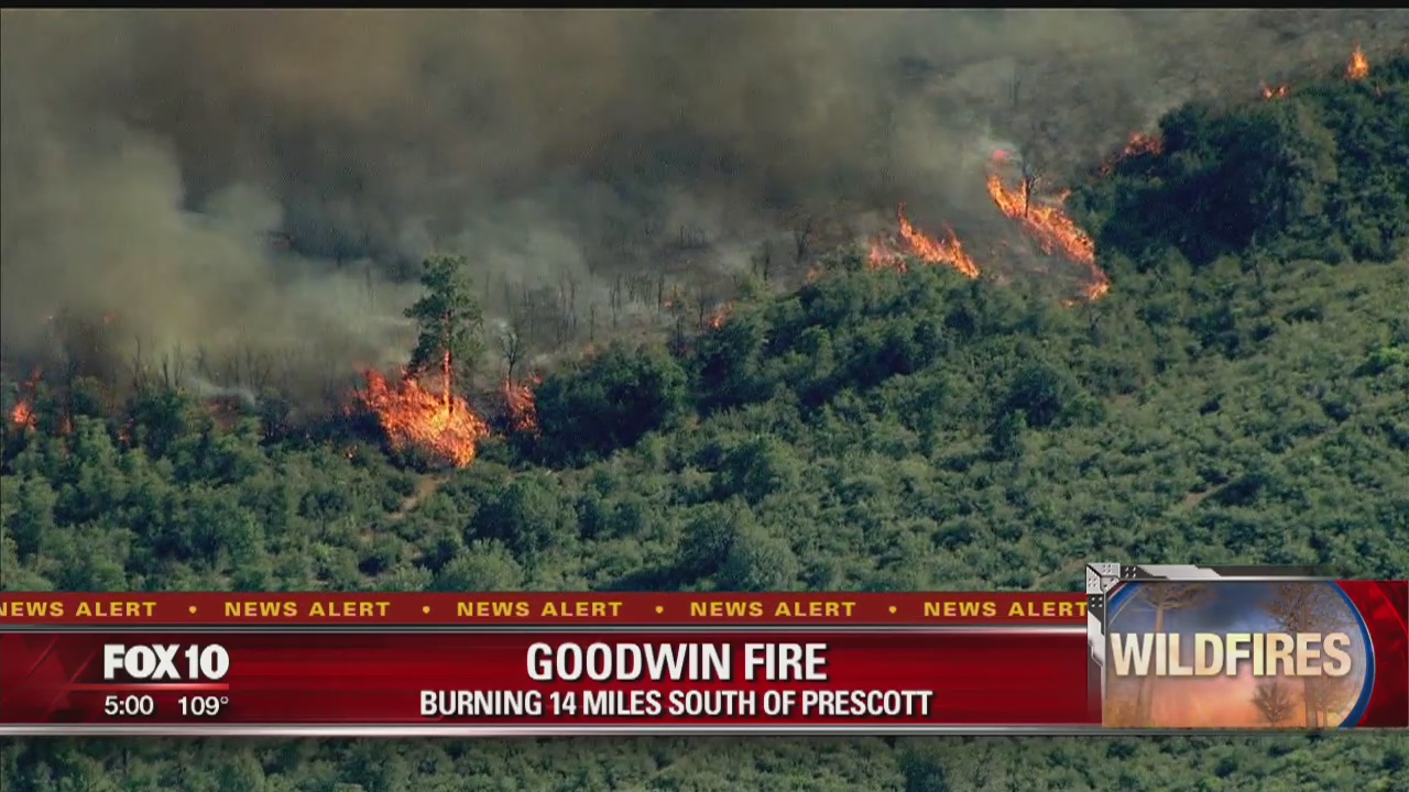 Goodwin Fire continues to burn south of Prescott