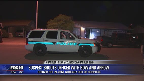 Suspect shoots Chandler police officer with arrow