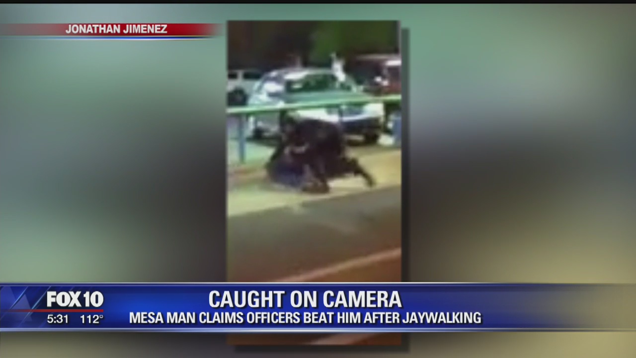 Man claims Mesa Police beat him after Jaywalking incident
