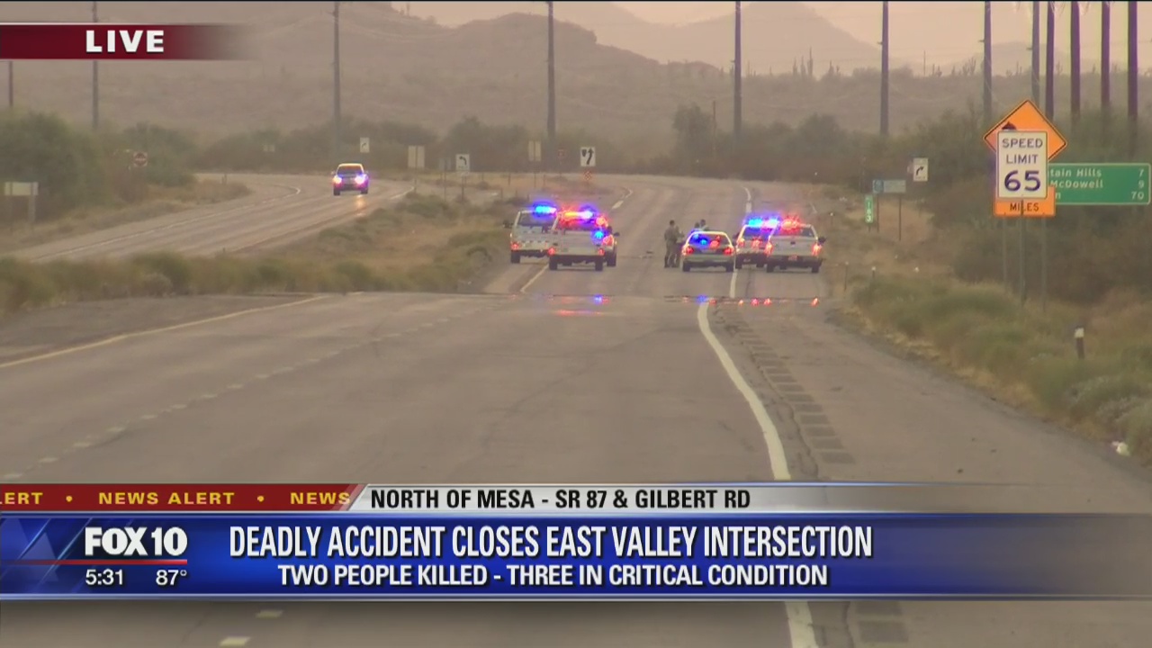 DPS: 2 dead, 3 in critical condition following crash on SR 87