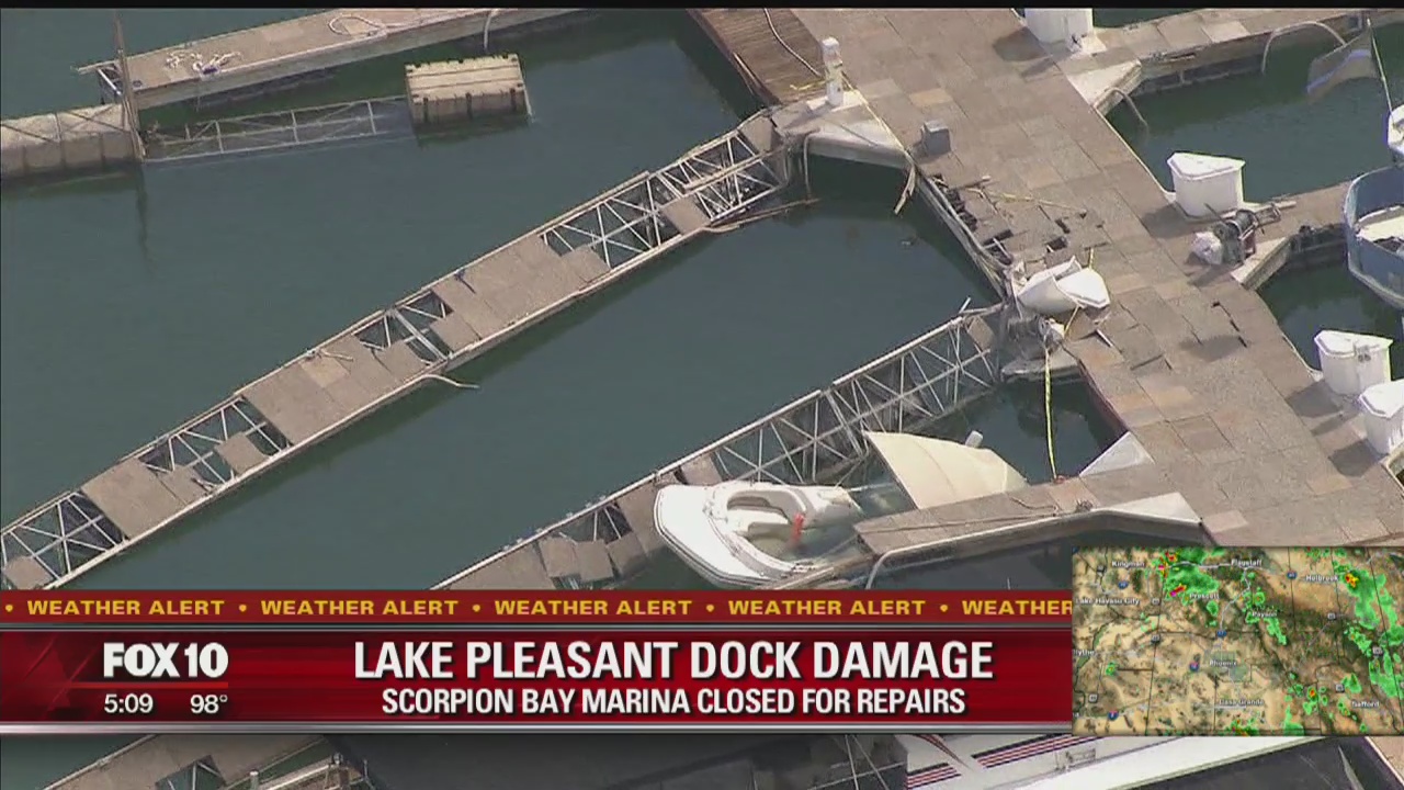Monsoon storms impact marinas on Lake Pleasant