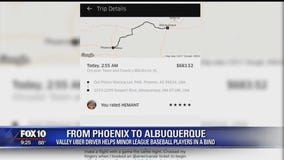 Phoenix Uber driver helped Minor League Baseball players who needed a ride to New Mexico