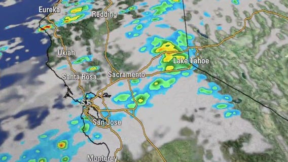 Cloudy skies, light rain