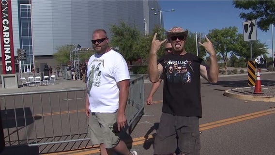 Fans gather in Glendale for Metallica concert