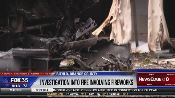 Investigation into fire involving fireworks