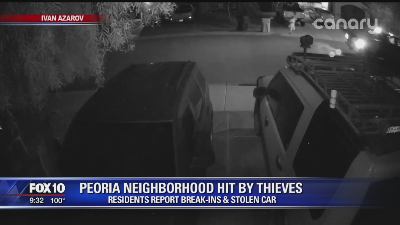 Thieves caught on camera in Peoria neighborhood