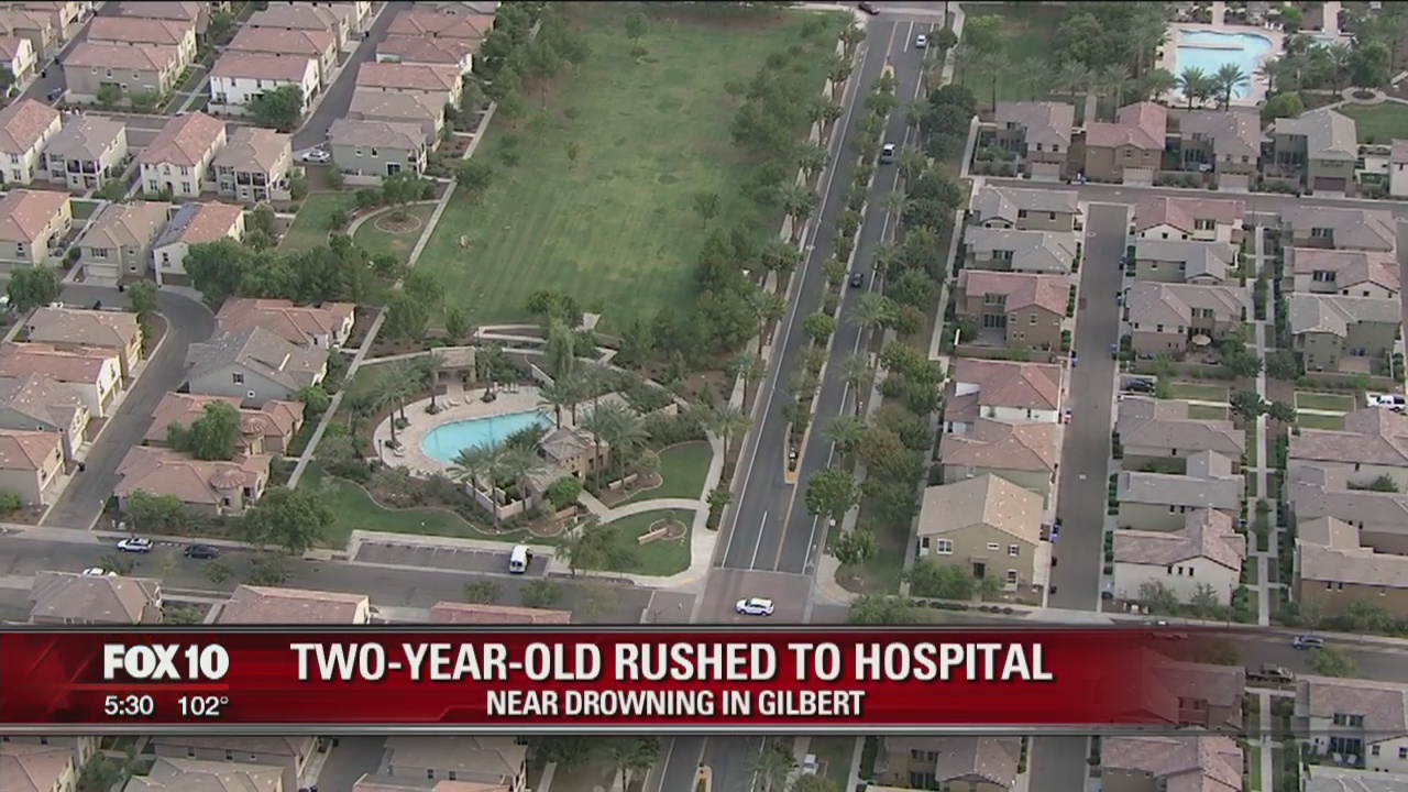Two-year-old taken to hospital following near-drowning incident