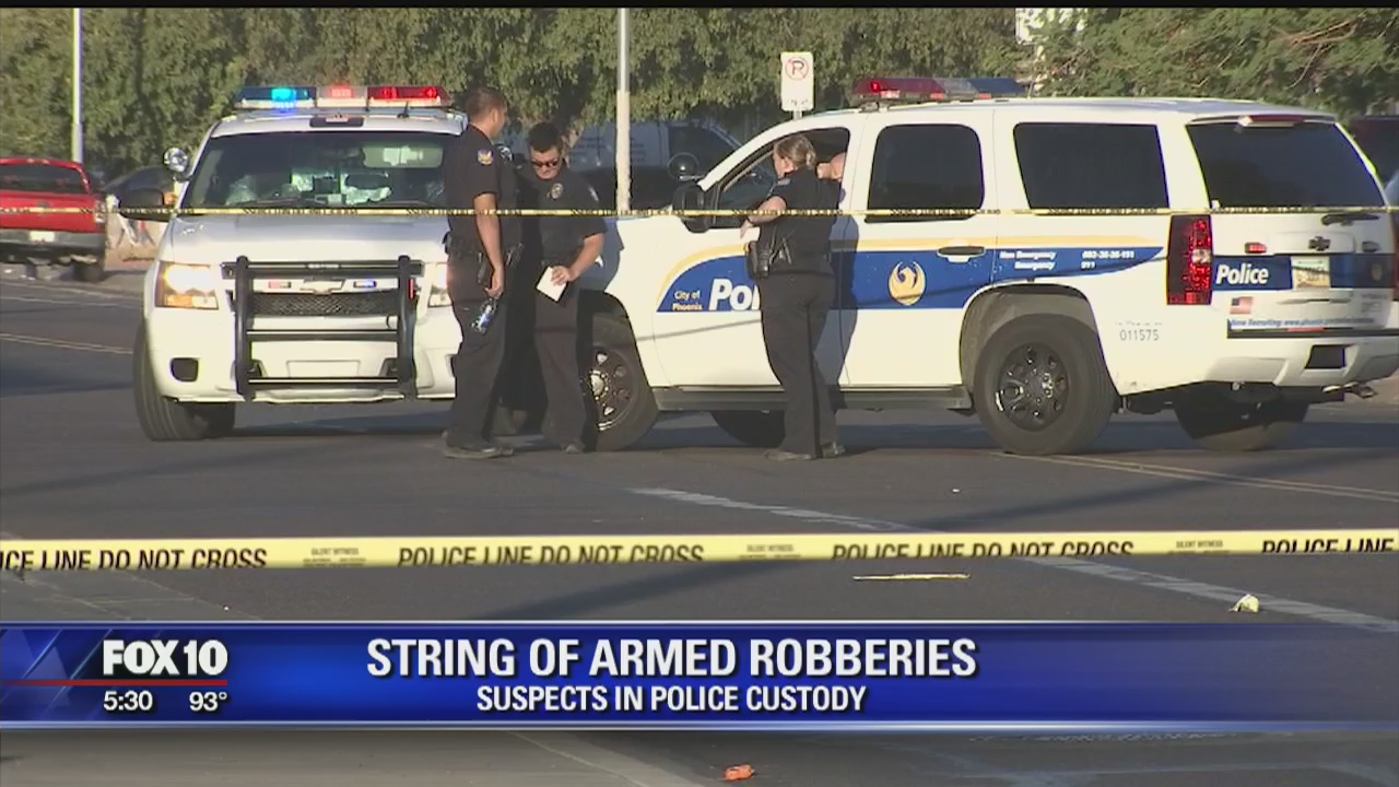 Suspect in custody following string of armed robberies | FOX 10 Phoenix