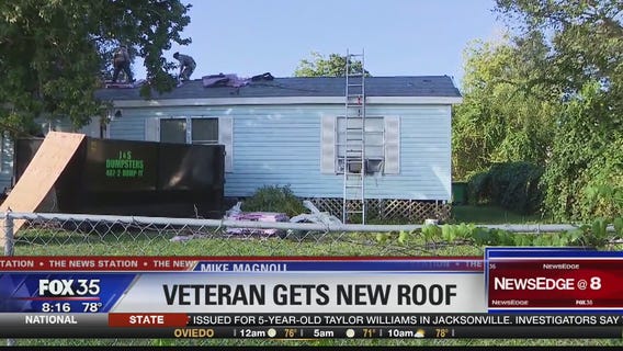 Veteran gets new roof from Habitat for Humanity
