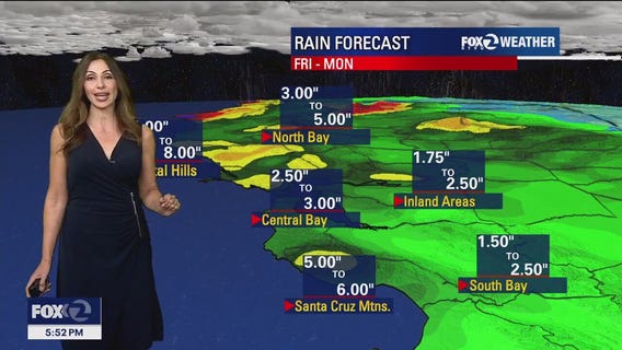 Rain in the Bay Area forecast through Monday