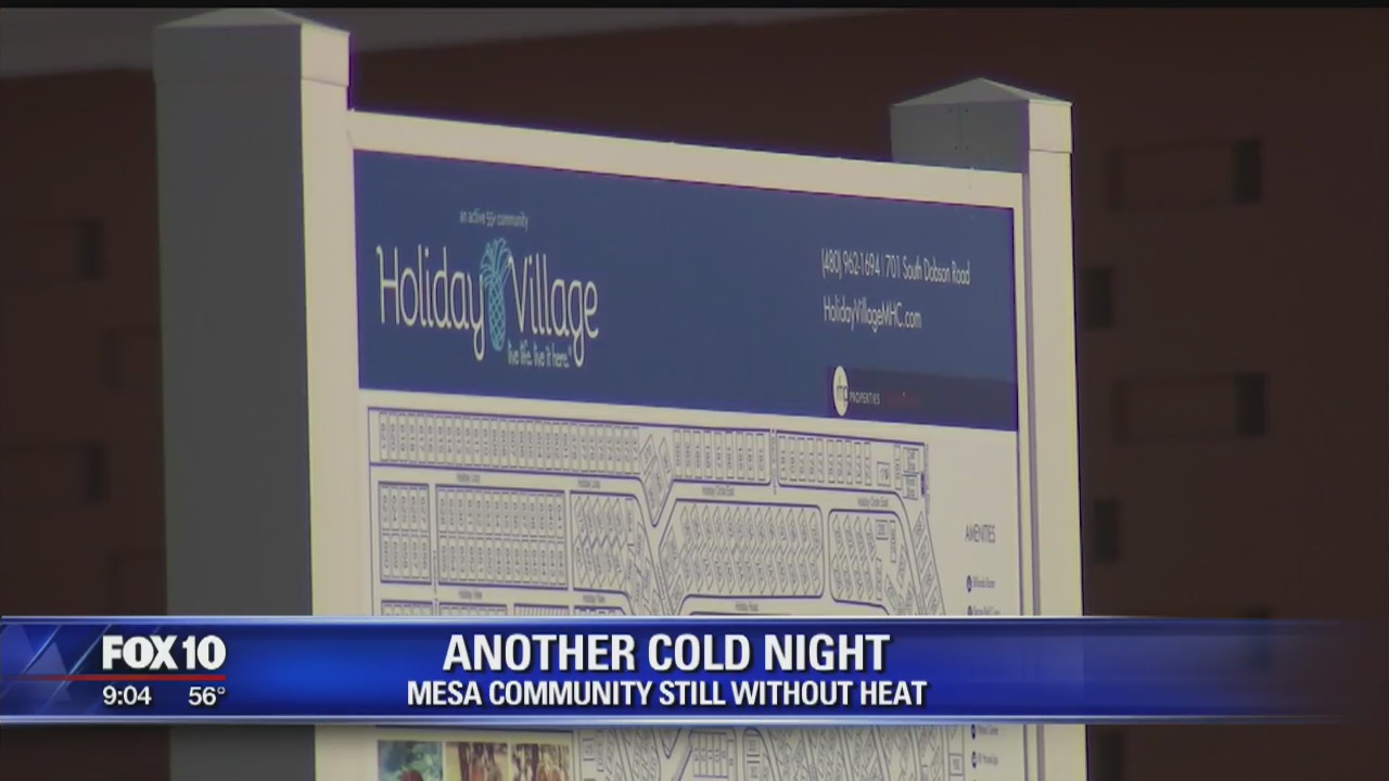 No heat or hot water available at Mesa retirement community