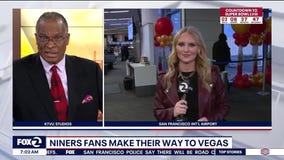Niners fans take off from SFO for Super Bowl