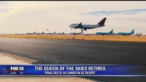 Delta's last 747 airliner now at Pima Airpark, after final flight