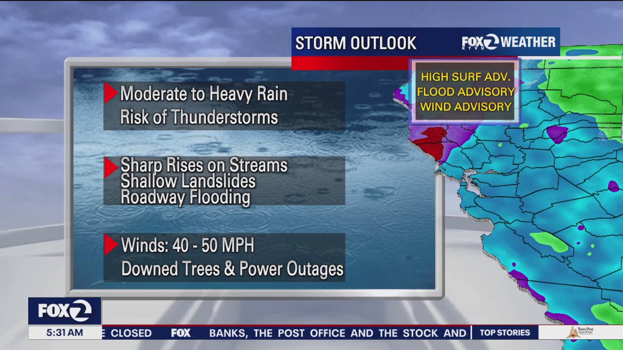Moderate to heavy rain on President's Day