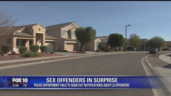 Surprise Police investigating failure to send out sex offender notifications
