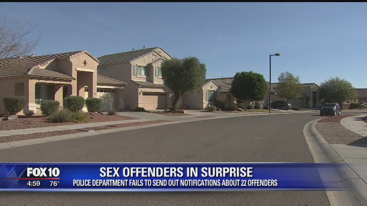 Surprise Police investigating failure to send out sex offender notifications