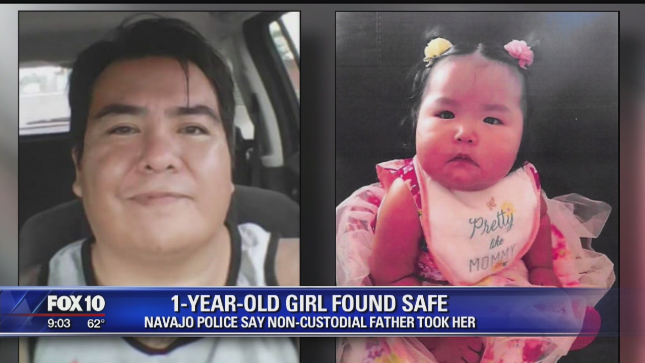1-year-old girl found safe in Dilkon