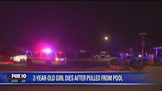 Glendale Police: two-year-old girl found in pool has died