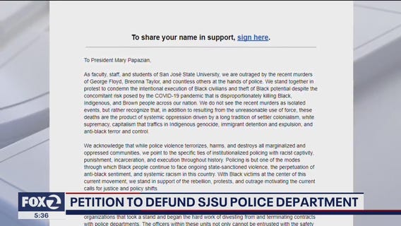 Petition to defund SJSU police department