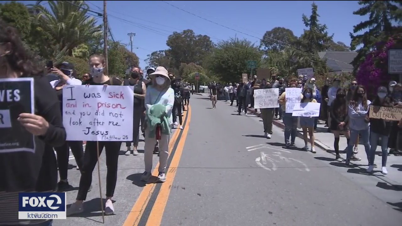 Protesters hold 'Day of Action' demonstration at San Quentin Prison