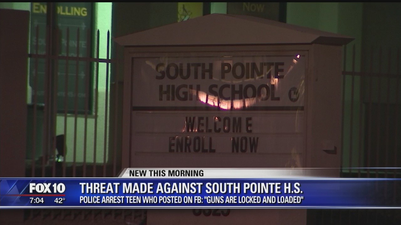Man accused of posting threat against South Pointe