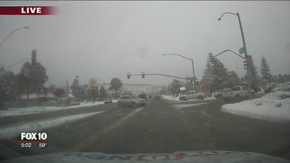 Snow, ice on highways as system crosses northern Arizona